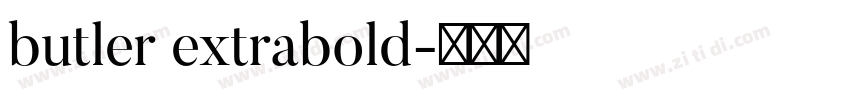 butler extrabold字体转换